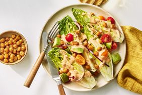 Baby wedge salad with crispy spiced chickpeas