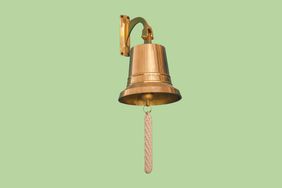 golden bell on a green background