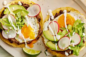 the bean and egg tostadas