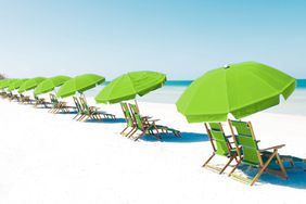 brat green beach umbrellas