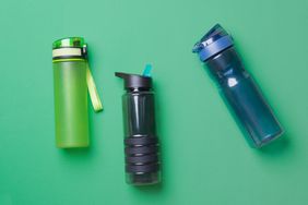 group of water bottles