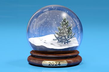 snow globe with winter scene