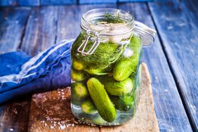 pickles in a mason jar