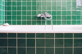 bathroom tiles and tub