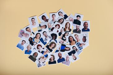 group of passport photos